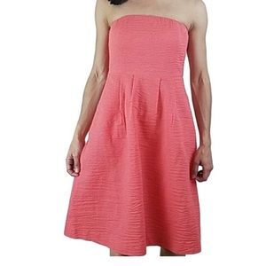 J. Crew Women Coral Strapless Dress Size 10